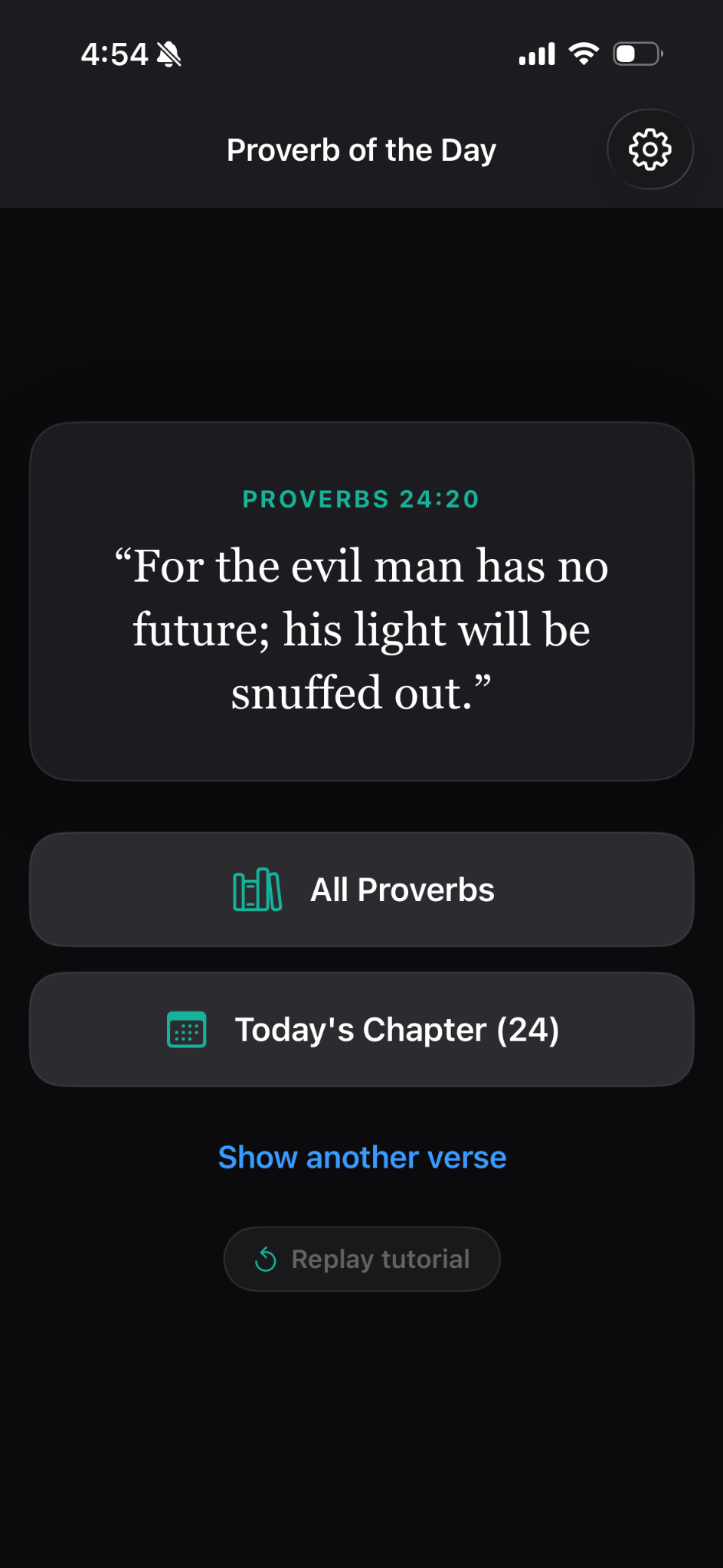 Proverb of the Day home screen